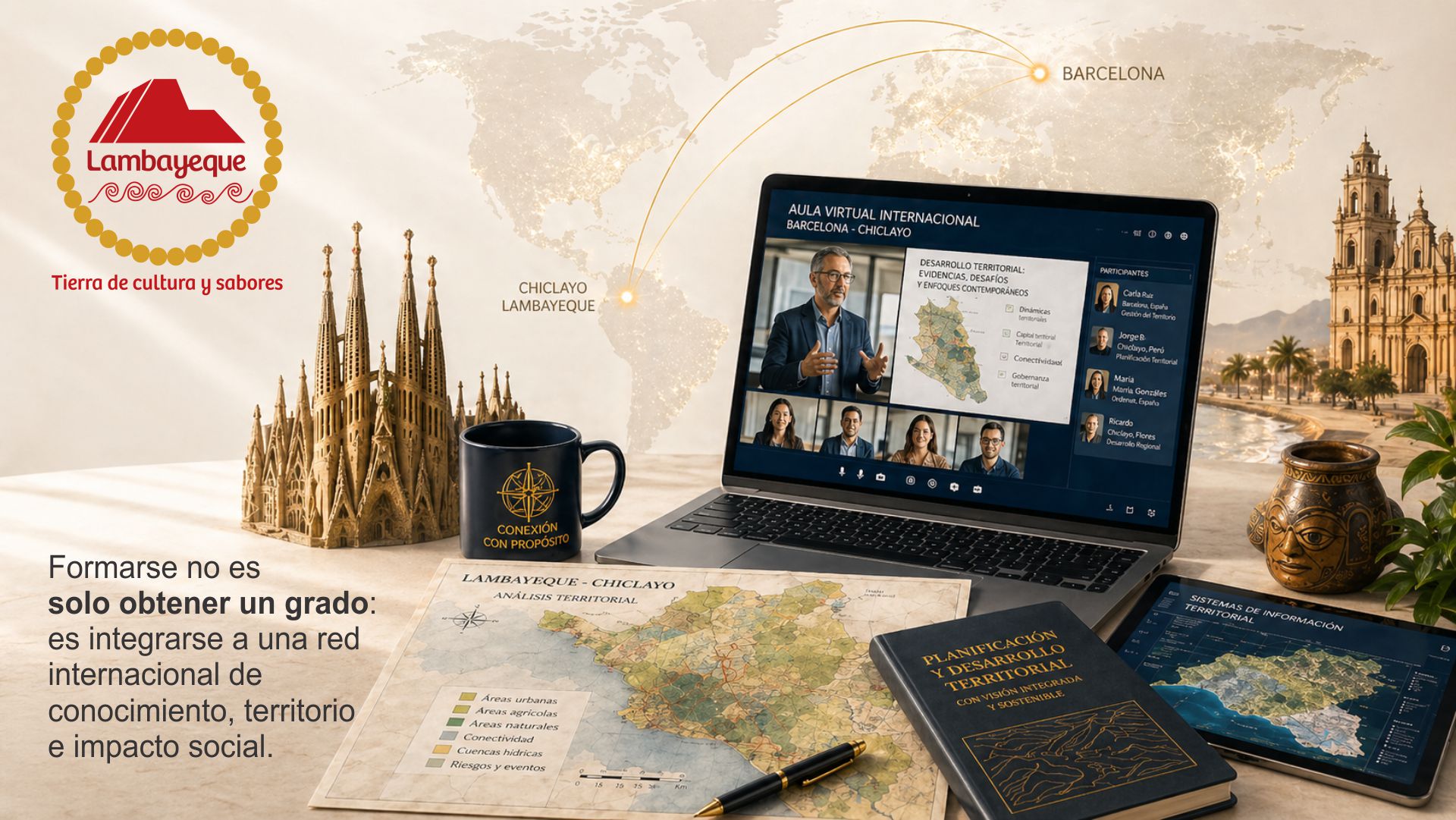 HUB EUROANDINO: Lambayeque, Chiclayo y Barcelona articulados mediante formación, territorio y cooperación